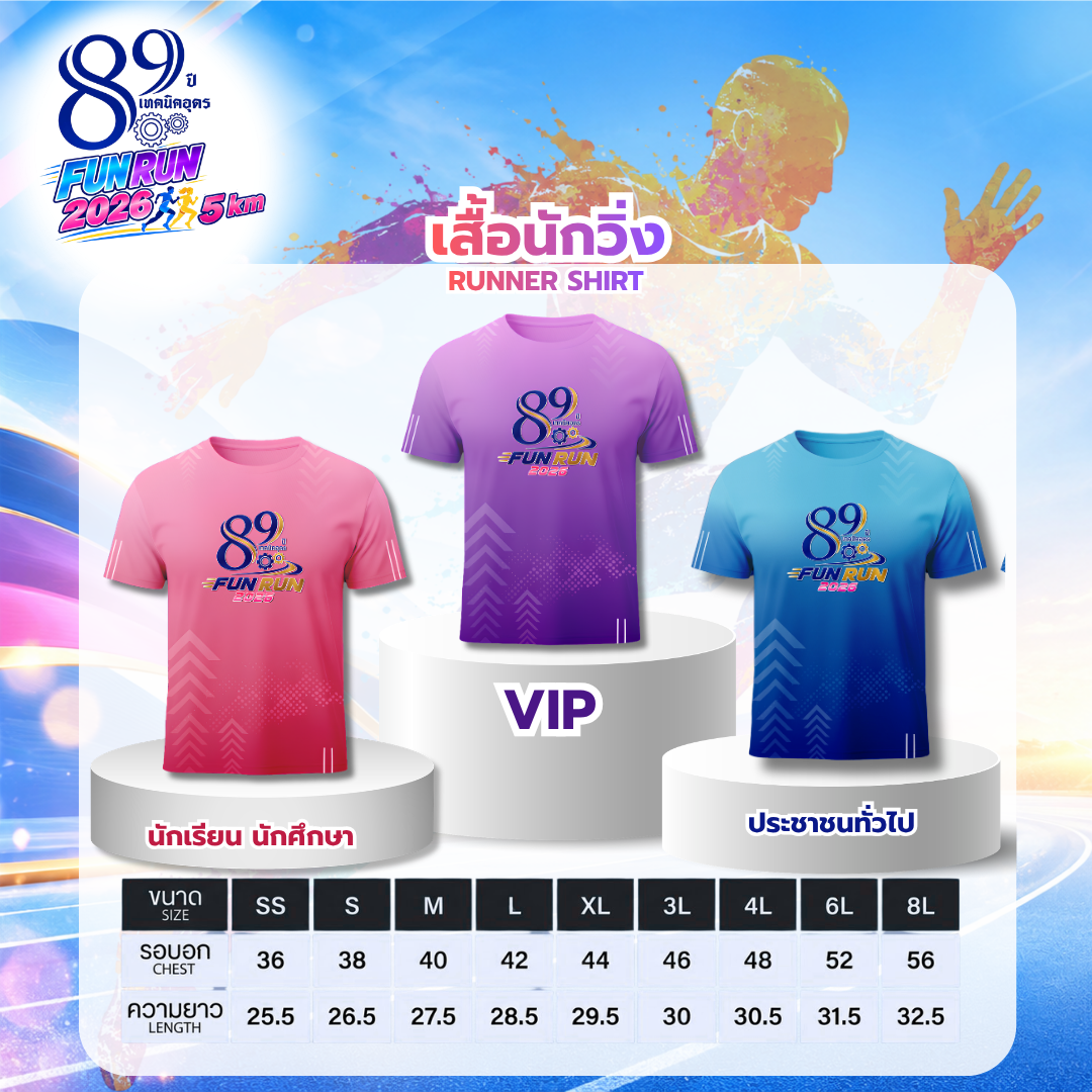 เสื้อนักวิ่งทั้ง 3 แพ็กเกจ